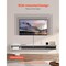 White-Wood Particleboard Wall-Mounted TV Stand with Storage Cabinets and Shelves